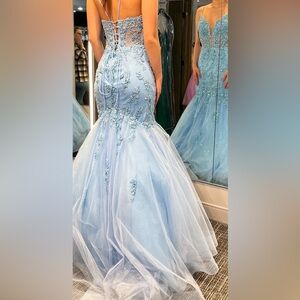 Light Blue 00 Sherri Hill Prom Dress